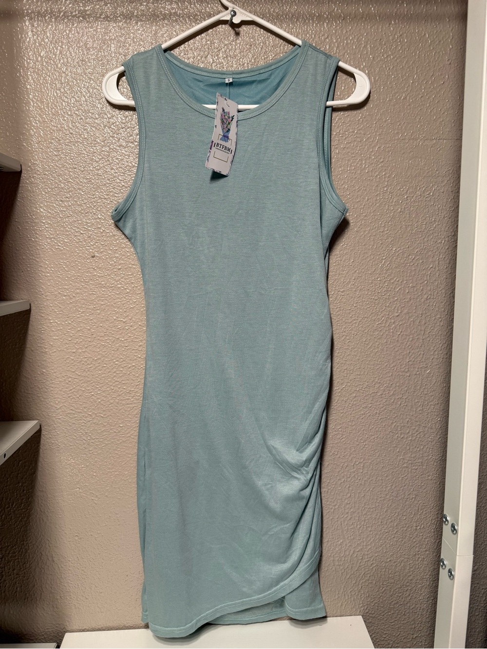 Sleeveless Midi Dress in Sage Blue by